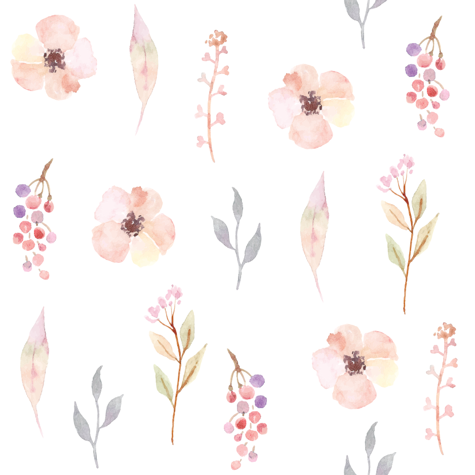 Watercolor Flower Drops