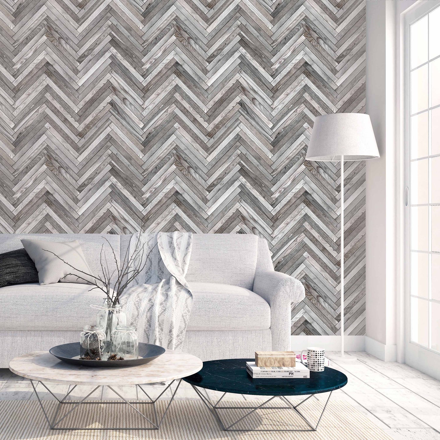 Gray Chevron Wood