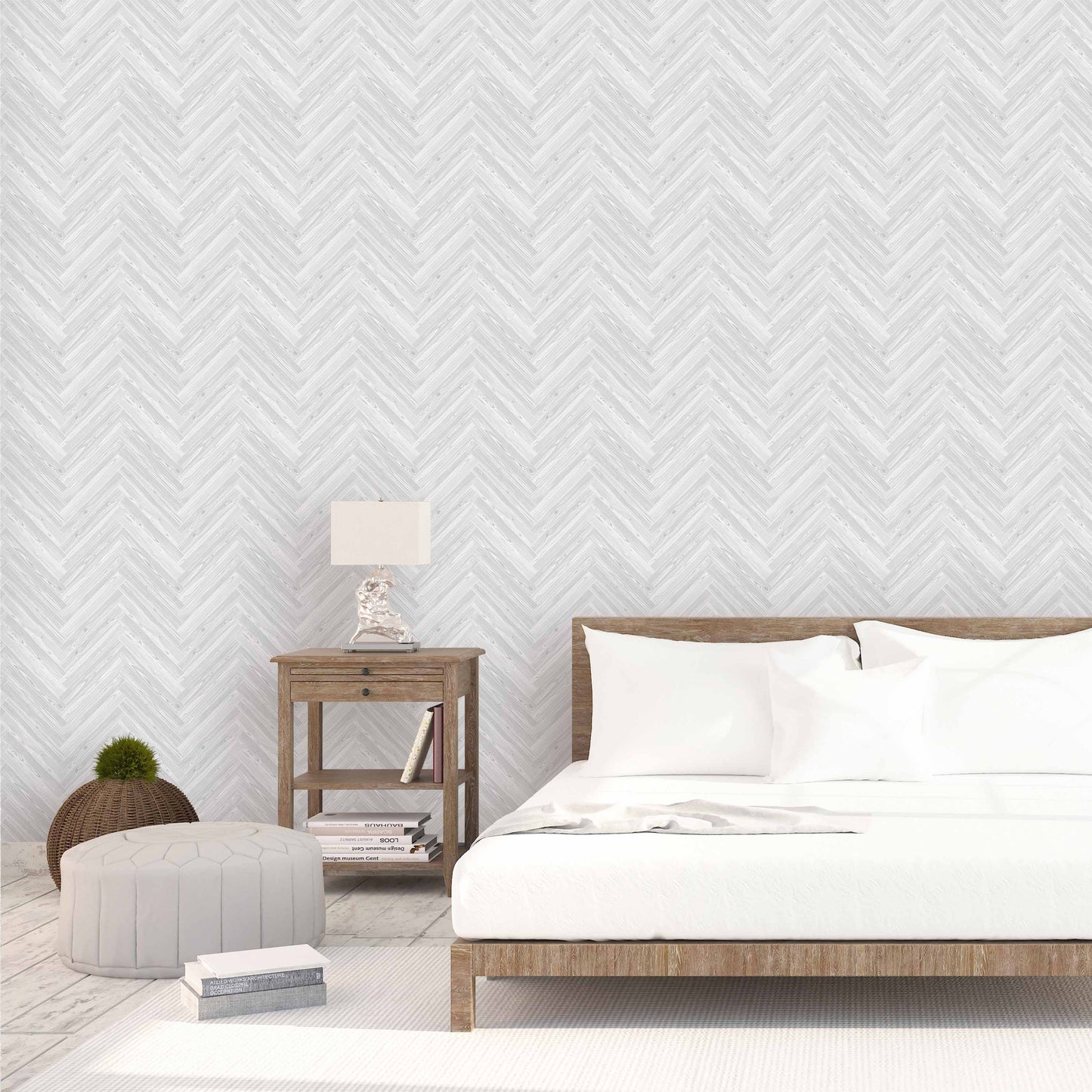 Gray Chevron Wood