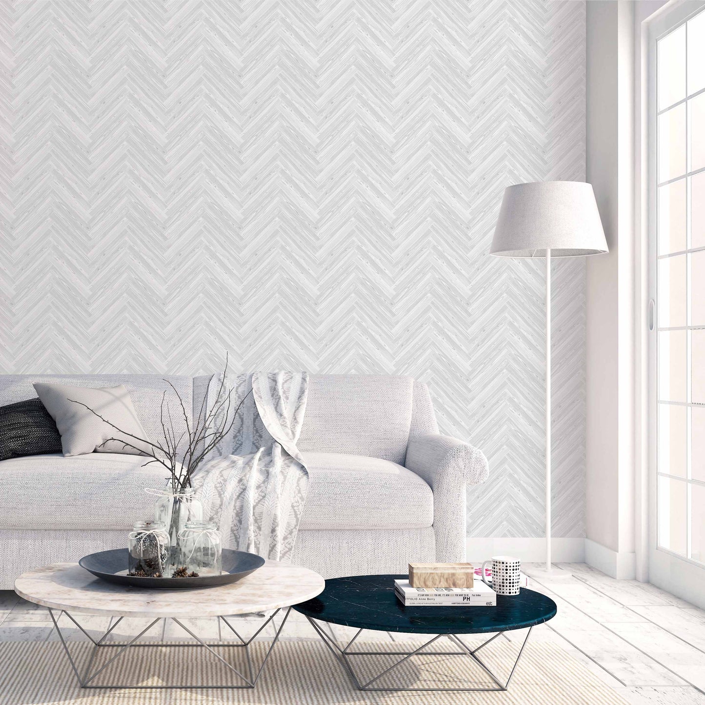 Gray Chevron Wood